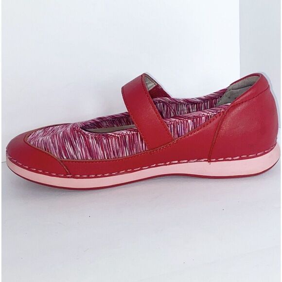 Alegria Shoes Red Mary Jane Slip On Sneaker Stretch Comfort Cushion Y2K 35/5-5.5 - Picture 9 of 15